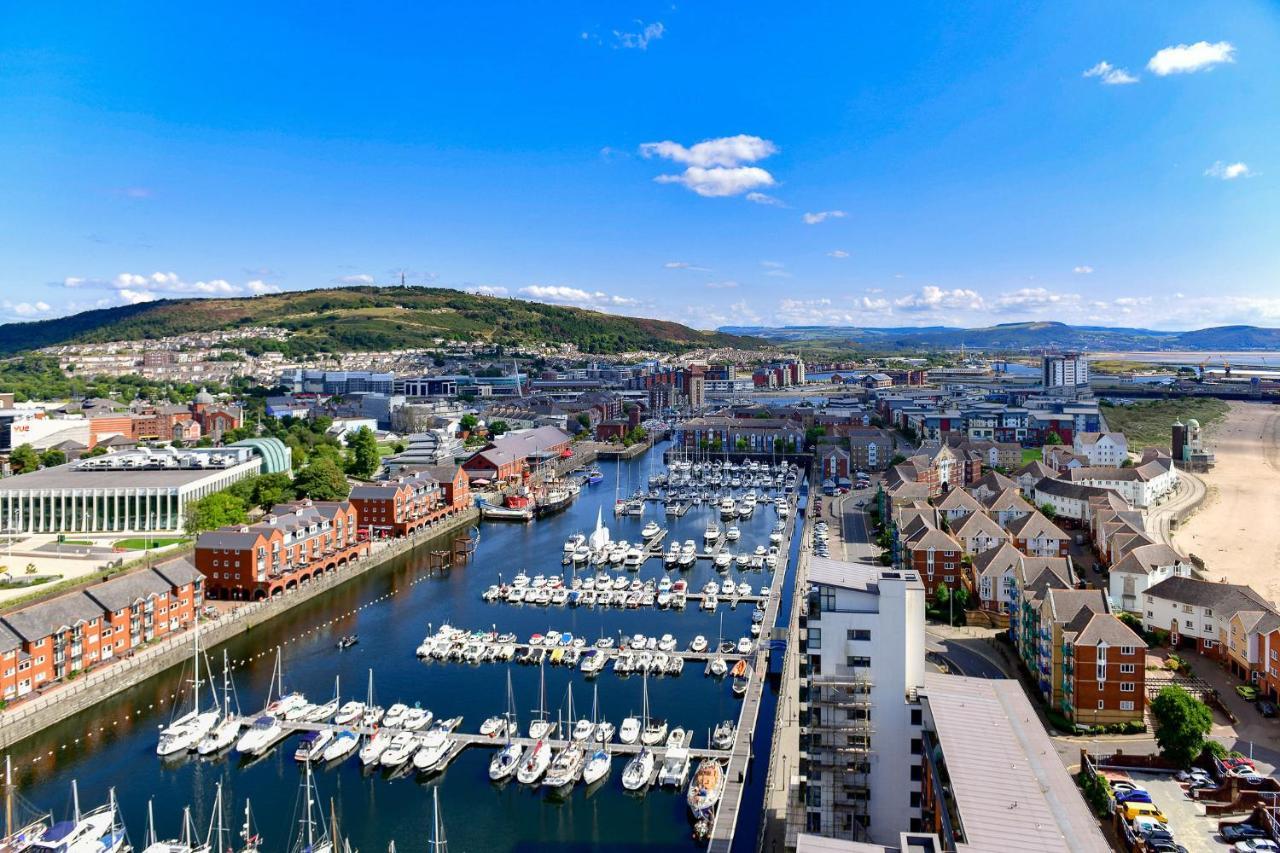 Just Stay Wales - Meridian Tower Marina & City View - 2 Bed Apartment Swansea Ngoại thất bức ảnh